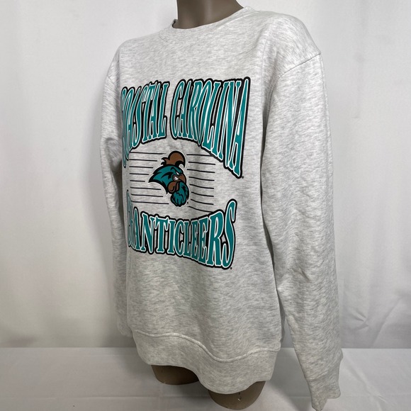 Coastal Carolina Chanticleers NCAA Gray Campus Sweatshirt Women's SMALL NWT - Picture 3 of 10